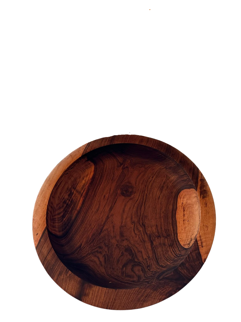 Handcrafted Wooden Dough Bowl for Kneading and Serving