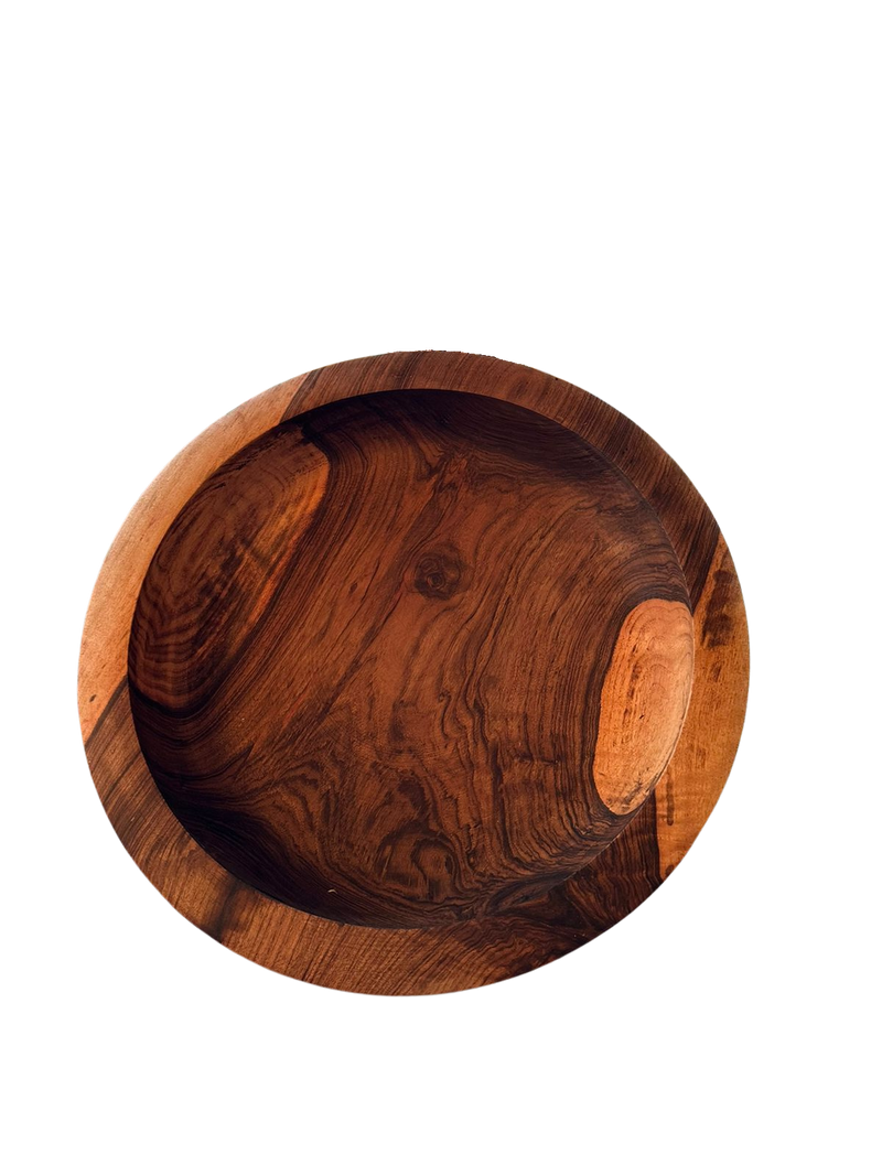 Handcrafted Wooden Dough Bowl for Kneading and Serving